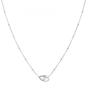 kinder ketting verbonden harten zilver