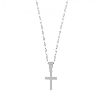 zilverkleurige ketting met kruis