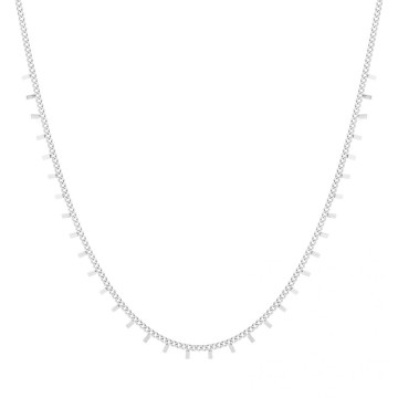 zilverkleurige ketting met staven