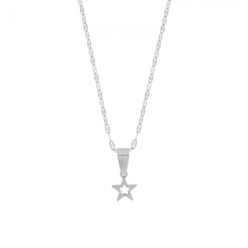 zilverkleurige ketting met ster