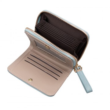 Jozemiek compacte rits portemonnee kimmy blauw binnenkant