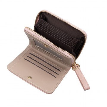 Jozemiek compacte rits portemonnee kimmy roze binnenkant